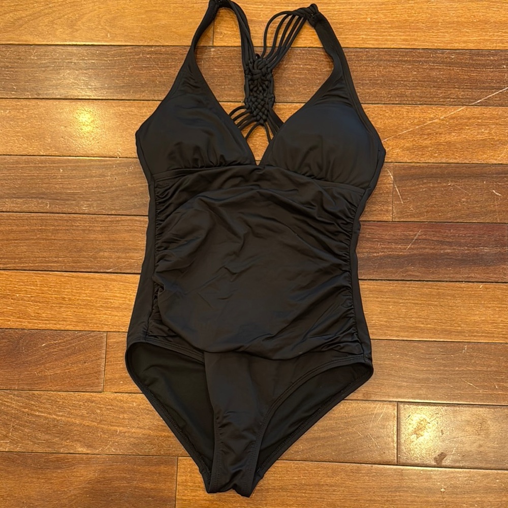 Elegant Black One-Piece Swimsuit
